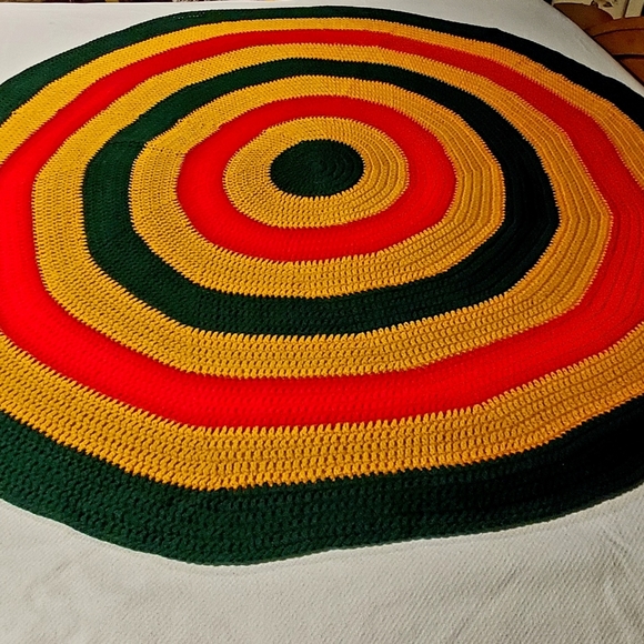Other - Afghan Handmade Crocheted Rasta Colors